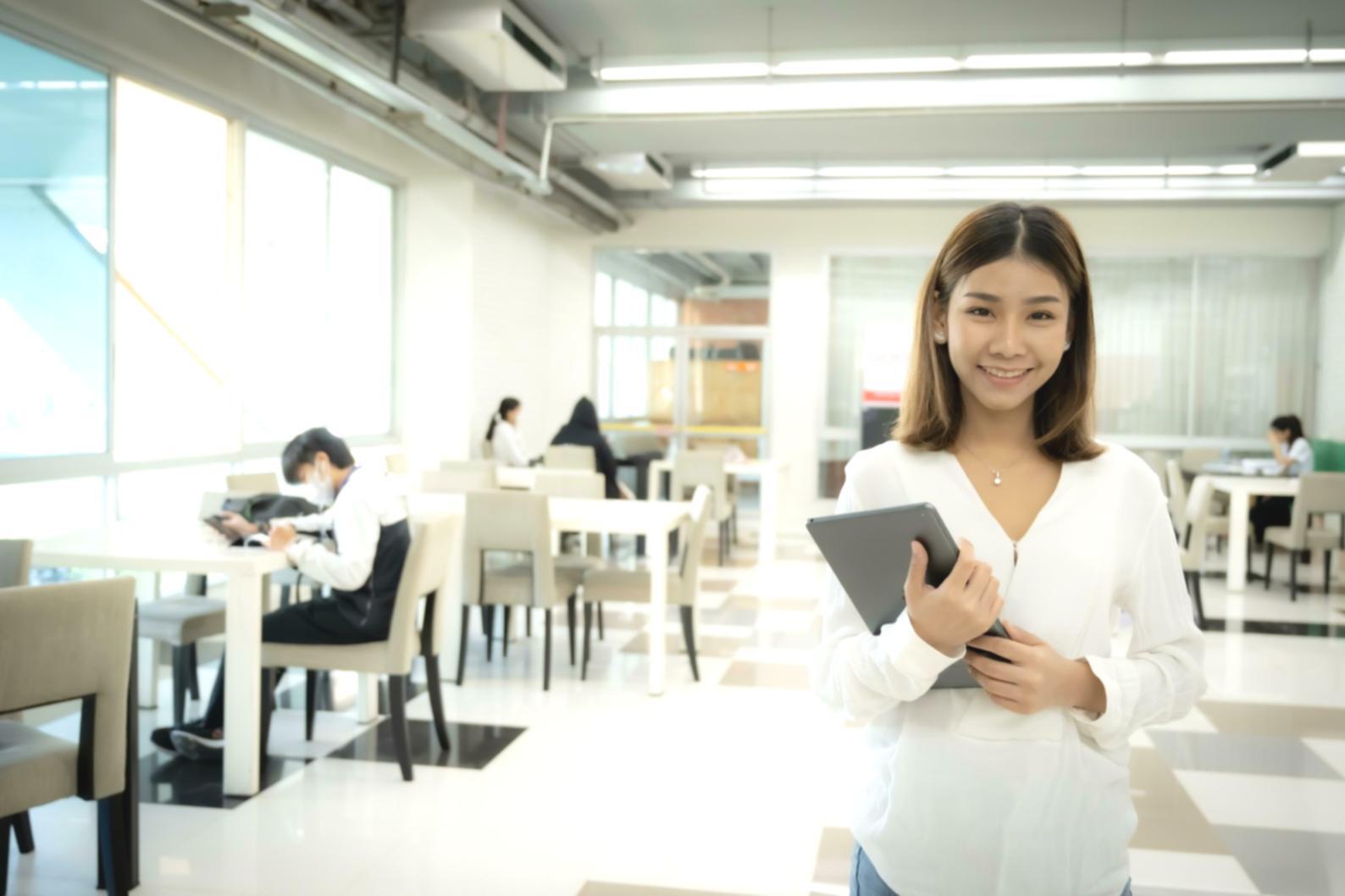 Students analyzing financial data together